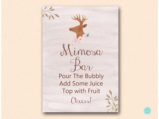 sn461-sign-mimosa-bar-deer-antler-woodland-bridal-shower