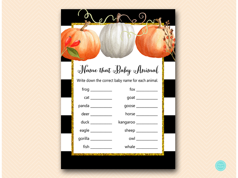 Pumpkin Baby Shower Game Package – Printabell • Express