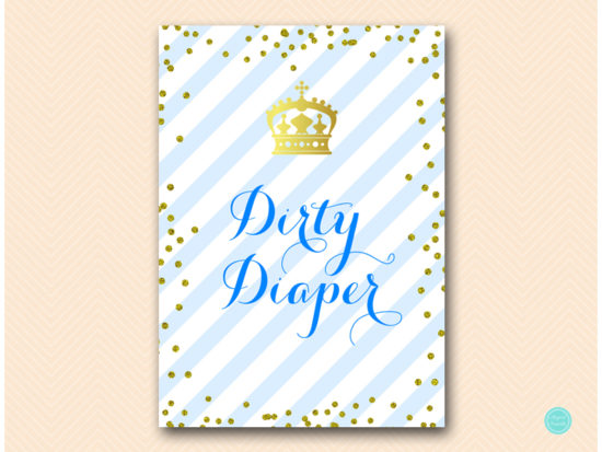 tlc467-dirty-diaper-sign-royal-prince-baby-shower-game