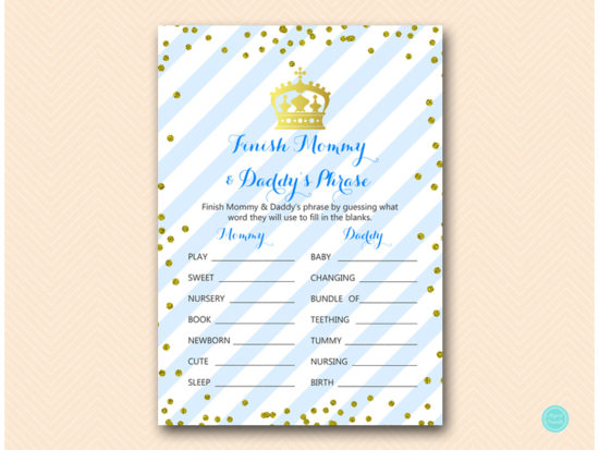 tlc467-finish-mommy-daddys-phrase-royal-prince-baby-shower-game