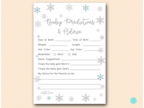 tlc491-baby-predictions-and-advice-glitter-snowflake-winter-baby-shower-game