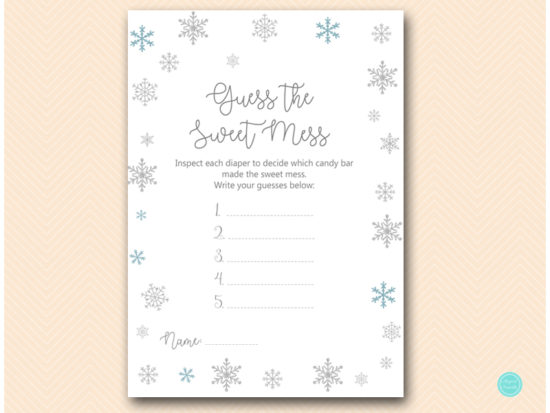tlc491-sweet-mess-card-glitter-snowflake-winter-baby-shower-game