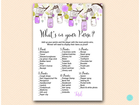 tlc475-whats-in-your-purse-purple-mason-jars-baby-shower-game