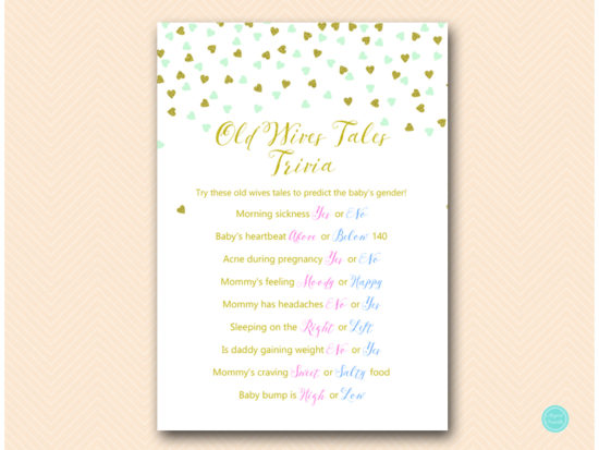 tlc488m-old-wives-tales-gender-prediction-mint-gold-baby-shower-game