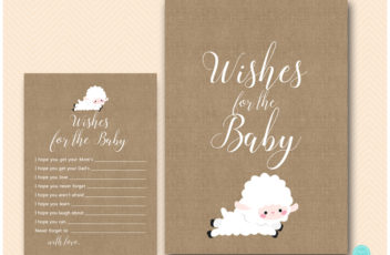 Little lamb wishes for baby cards