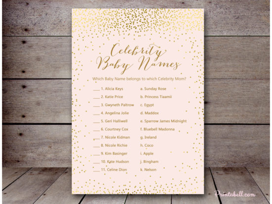 Pink And Gold Princess Baby Shower Games Printabell Express