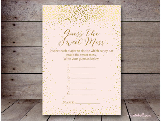 tlc526-sweet-mess-card-pink-and-gold-baby-shower-games