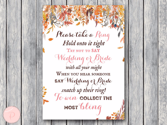 Autumn Leave Bridal Shower Games  Printabell • Express