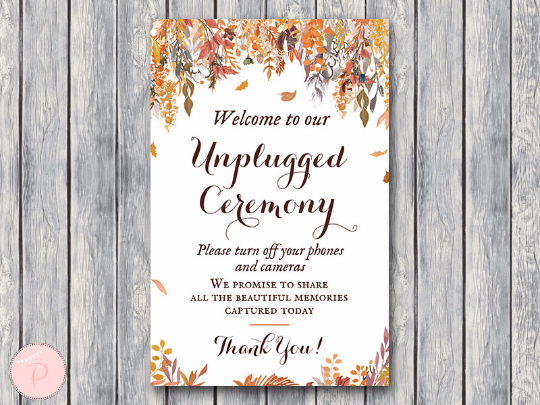 autumn-fall-unplugged-ceremony-sign-no-phones-or-cameras