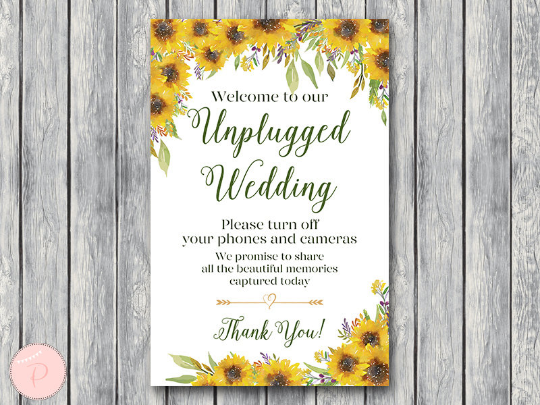 sunflower-summer-unplugged-wedding-sign-printable