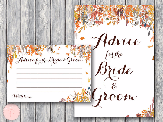 autumn-fall-advice-for-bride-groom-card-and-sign