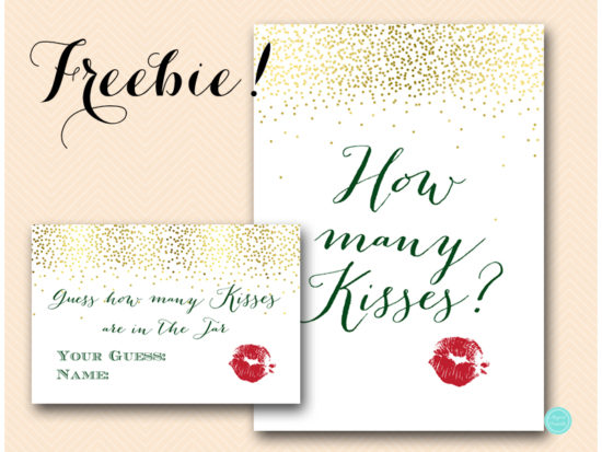 bs472g-how-many-kisses-sign-green-forest-bridal-shower-hens-game-free