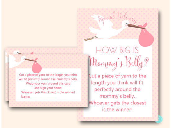 Pink Stork Baby Shower Game Package Printabell Express Pink Stork Baby Shower Game Package Printabell Express