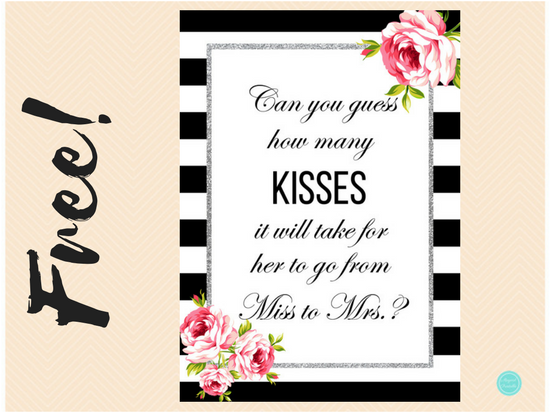 It is an image of Shocking How Many Kisses for the Soon to Be Mrs Free Printable This is an image of Shocking How Many Kisses for the Soon to Be Mrs Free Printable