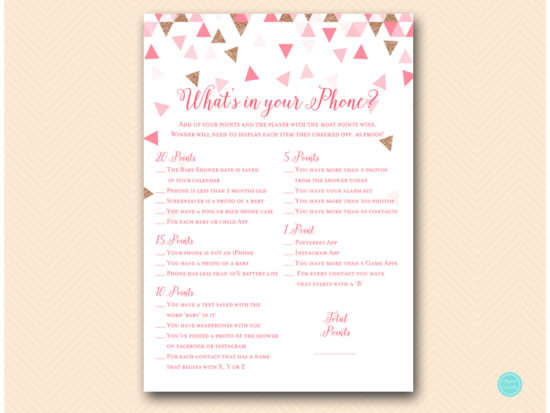 tlc553-whats-in-your-phone-rose-gold-pink-geometric-baby-shower-game