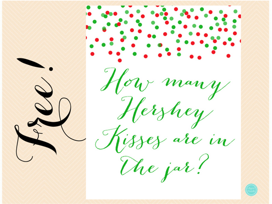 Free Christmas How Many Kisses Game – Printabell • Express