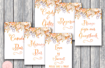autumn-fall-bridal-shower-table-signs-package