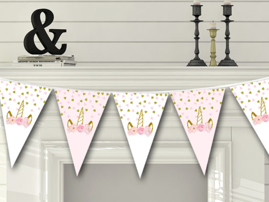 tlc556-bunting-unicorn-party-banner-pink-gold