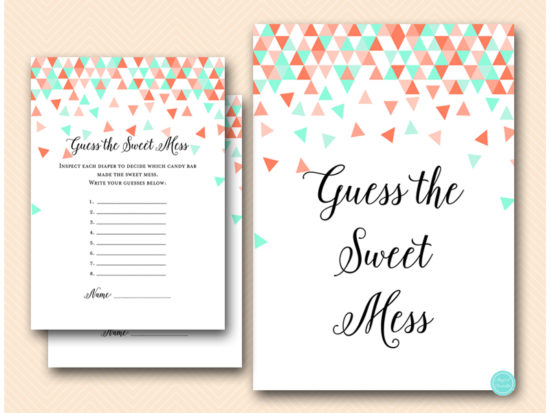 tlc567mc-sweet-mess-sign-mint-coral-geometric-baby-shower-game