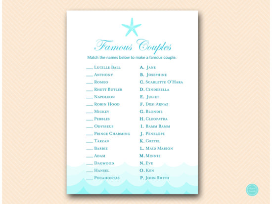 bs28-famous-couples-match-starfish-beach-bridal-shower-game