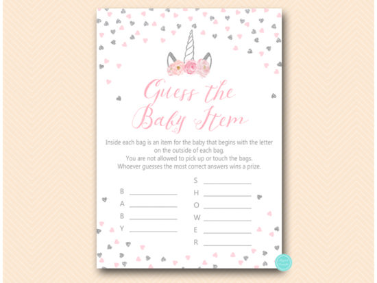 tlc556s-guess-baby-item-a-silver-pink-unicorn-baby-shower-game
