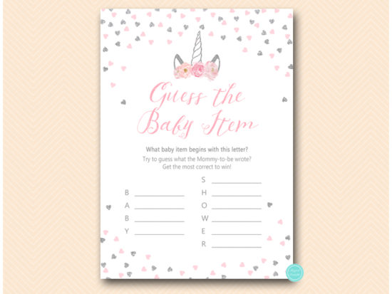 tlc556s-guess-baby-item-b-silver-pink-unicorn-baby-shower-game