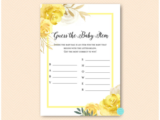 tlc574-guess-the-baby-item-yellow-floral-baby-shower-game-gender-neutral