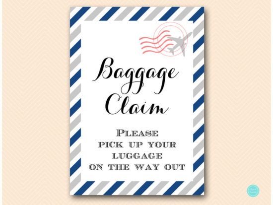 travel-themed-party-table-signs-baggage-claim-station