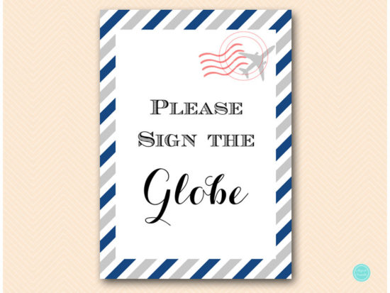 travel-themed-party-table-signs-please-sign-the-globe-guestbook
