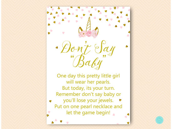 tlc556-dont-say-baby-necklace-pink-gold-unicorn-baby-shower-game