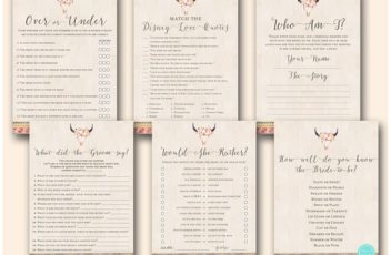 antler-tribal-boho-bridal-shower-game-package-printable