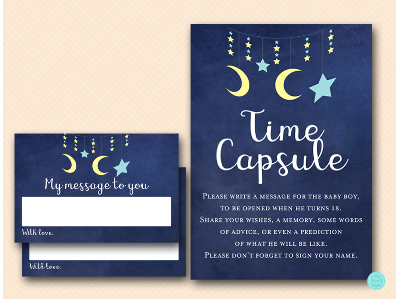 Twinkle Twinkle Little Stars Baby Shower Time Capsule – Printabell ...