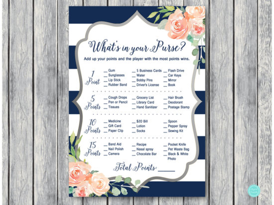 th74-whats-in-your-purse-silver-navy-wedding-shower-bridal-game