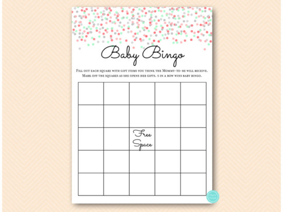 tlc583-bingo-baby-gifts-mint-coral-baby-shower-games