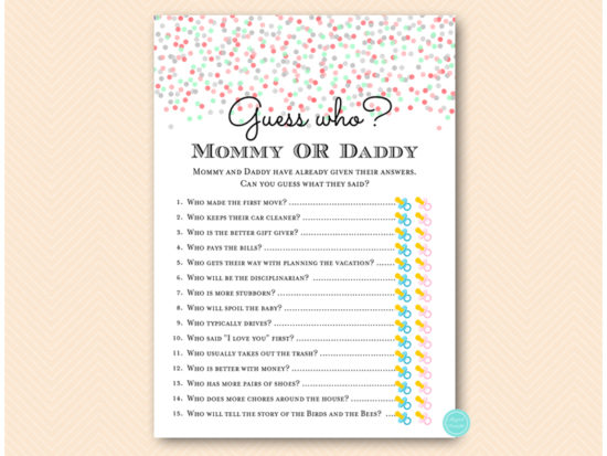 tlc583-guess-who-mommy-or-daddy-mint-coral-baby-shower-games