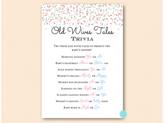 tlc583-old-wives-tales-trivia-mint-coral-baby-shower-games