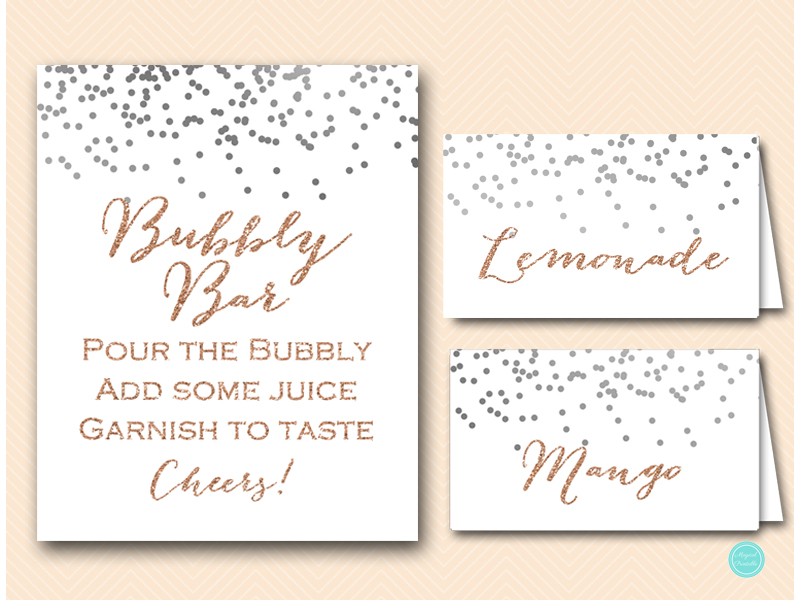 Sign Acrylic Gold Bubbly Bar main image 1