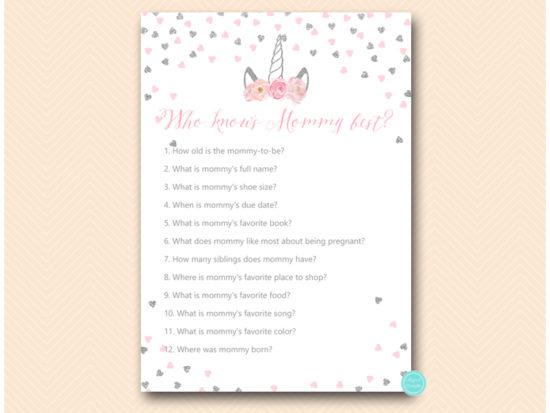 tlc556s-who-knows-mommy-best-silver-pink-unicorn-baby-shower-game