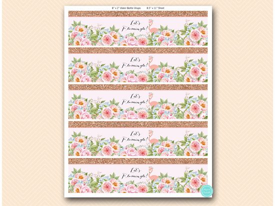 Pink Flamingo Bottle Wrappers – Printabell • Express
