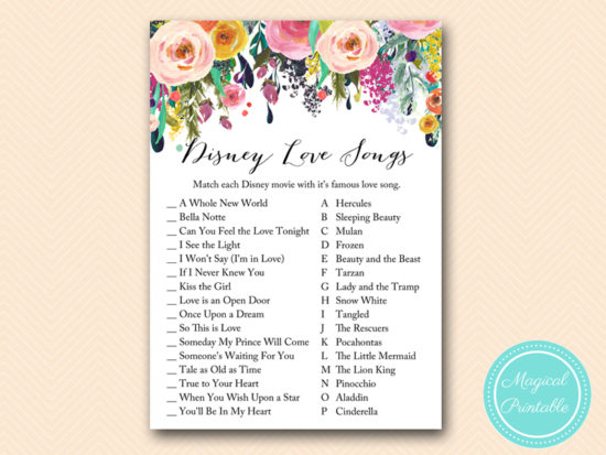 disney-love-songs-from-movies-bridal-shower-game