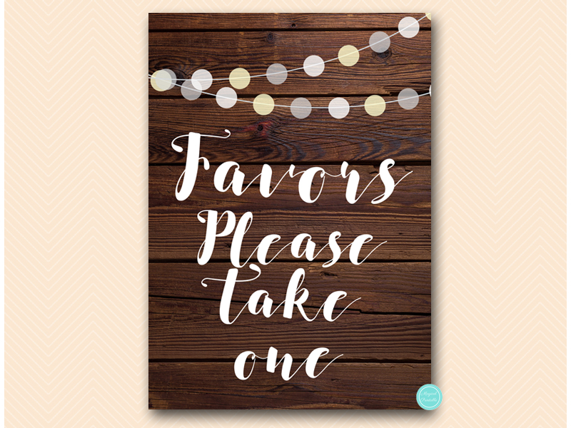 Rustic Wooden Party Table Signs – Printabell • Express