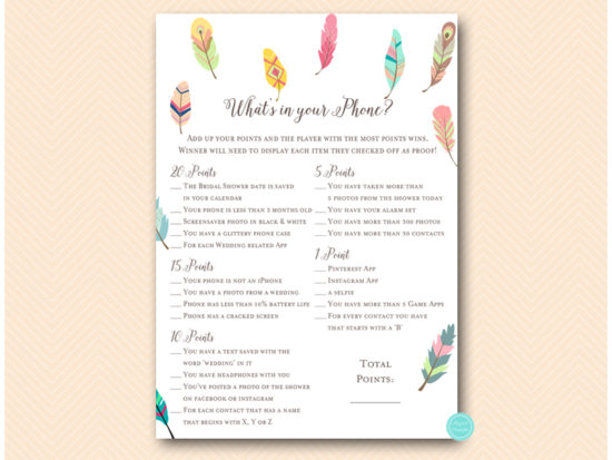 bs60-whats-in-your-phone-feathers-bridal-shower-game