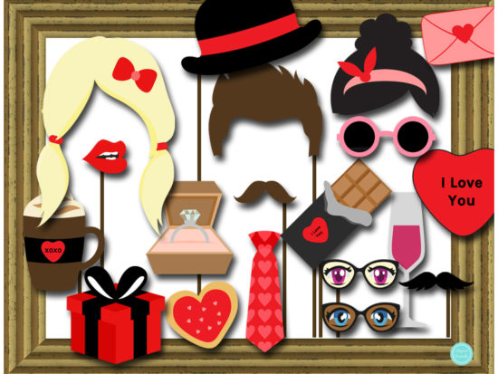 Valentine Photobooth Props Printable – Printabell • Express