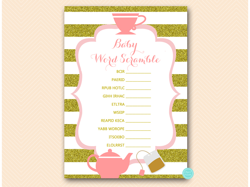 Tea Party Baby Shower Games – Printabell • Express