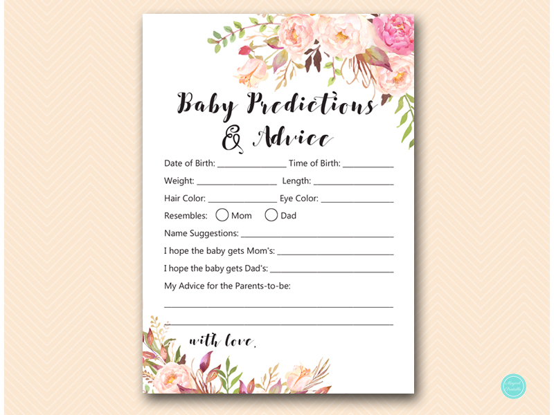 Boho Floral Baby Shower Games – Printabell • Express