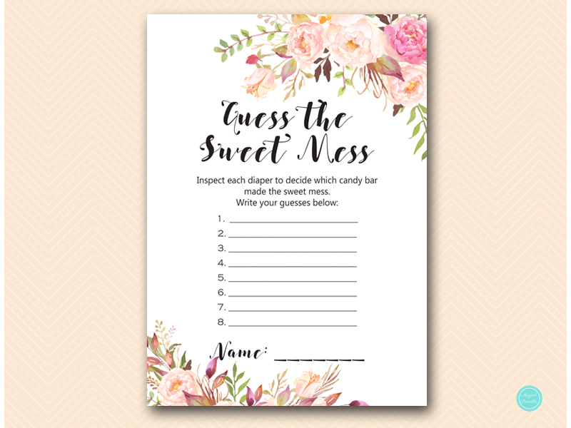Boho Floral Baby Shower Games – Printabell • Express