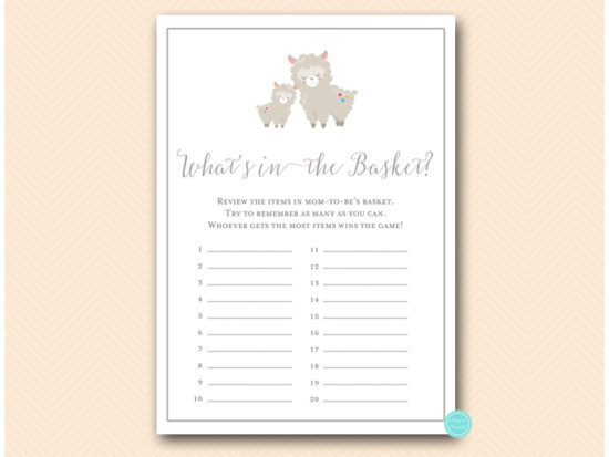 tlc603-whats-in-basket-llama-baby-shower-game