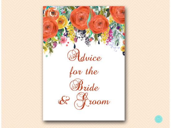 bs451-advice-for-bride-and-groom-sign-autumn-fall-in-love-bridal-shower-game
