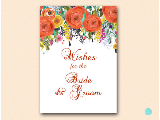 bs451-wishes-for-bride-and-groom-sign-autumn-fall-in-love-bridal-shower-game