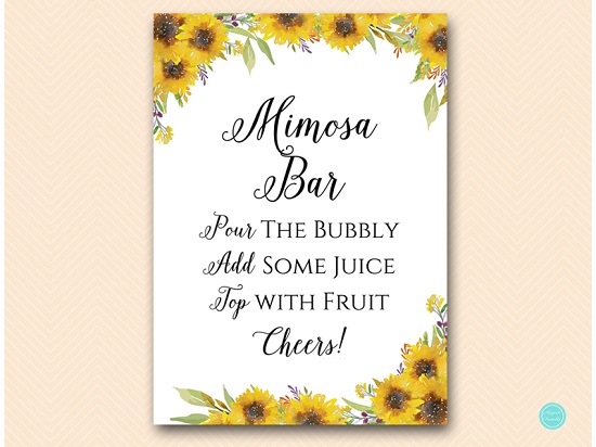 Sunflower Mimosa Bar AND Mom-osa Bar Sign